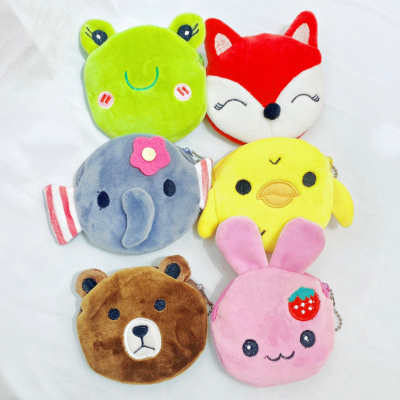 Plush Doll Manufacturer Customized Cartoon Change Purse Plush Fox Doll Coin Purse Multi-Style Coin Pocket