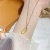 Alluvial Gold Feather Pendant Necklace Clavicle Chain No Color Fading Women Simple Vietnam Placer Gold Alluvial Gold Imitation 18K Gold Necklace