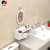 Bathroom Mirror with Shelf Small Apartment Bathroom Toilet Sink round Mirror Wall-Mounted Punch-Free