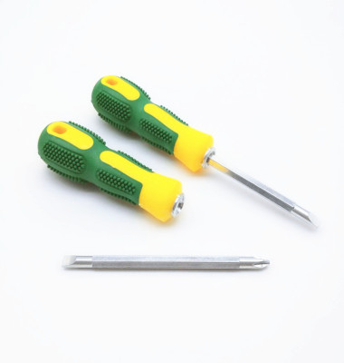 Factory Direct Sales Four-Inch Gourd Handle Dual-Use Screwdriver Dual-Use Screwdriver Dual-Use Screwdriver One Yuan Two Yuan Supply