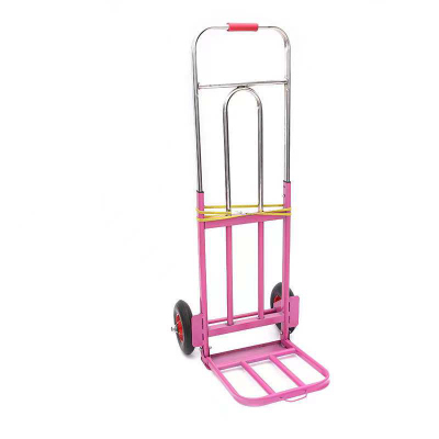 Pink Girl Foldable and Convenient Trolley Luggage Trolley Trailer