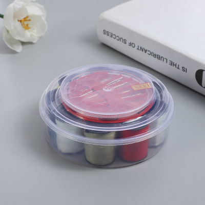 Factory Supply round Sewing Kit 9 Sewing Thread Box Needle 12 Pieces Set Wholesale Two Yuan Store Supply