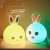 Rabbit Lamp Cartoon Cute Rabbit Silicone Lamp USB Charging Children Christmas Luminous Night Light Colorful Gradient Small Night Lamp