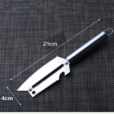 Factory Direct Sales Multifunctional Paring Knife Stainless Steel Four-Purpose Peeler 2 Yuan Store Supply Daily Necessities Wholesale