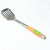 Factory Direct Supply Stainless Steel Soup Ladle Color Plastic Handle Spoon Large Rice Spoon Shovel Slotted Turner Wholesale Two Yuan Supply
