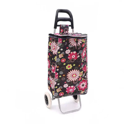 Printed Cloth Bag Car for the Elderly Carrying Hand Buggy Shopping Cart