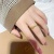 Simple White Love Heart Bow Tie Alluvial Gold Ring Female No Color Fading Opening Adjustable Index Finger Rings