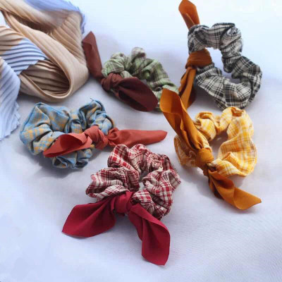 Korean Style Top Cuft Candy Lace Hair Band Lace Head Rope Color Large Intestine Rubber Band Hair Accessories