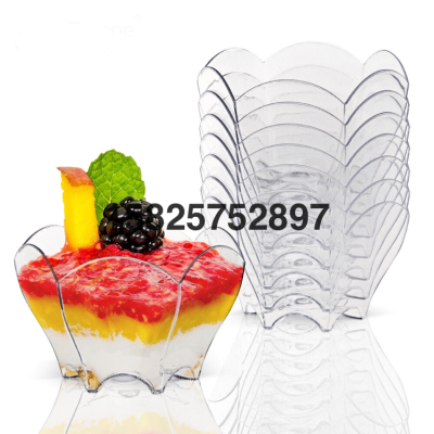 Disposable Dessert Cup Dessert Cup Cake Cup Wood Bran Jelly Ice Cream Pastry Baking Plastic PS Dessert Cup