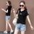 Thin Short Sleeve Hoodie Women's Hooded Summer Loose 2021 New Korean Style Baita Casual Sports T-shirt Top Fashion
