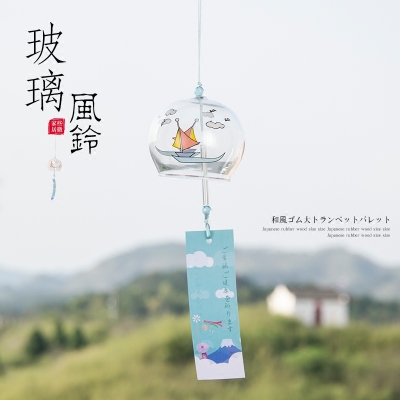 Japanese Style Handmade Transparent Glass Wind Chimes Door Decoration Creative Girl Bedroom Room Fresh Birthday Gift