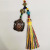 Tibet Yongci Blue Tassel Style God Beast Turn Gossip Car Hanging Keychain Vintage Weave Ethnic Ornaments