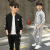 Boy's Sportswear 2021 New Teen's Autumn Clothing Two-Piece Set Children Boy Handsome Spring and Autumn Factory Wholesale