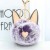 Koorol Cat Fuzzy Ball Pendant Bag Keychain Cat Plush Pendant PU Leather Cat Ear Accessories