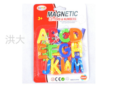 Early Education 26 Magnetic English Uppercase and Lowercase Whiteboard Letter Sticker Digital Children Toy Cards Geometric Graphics Stickers