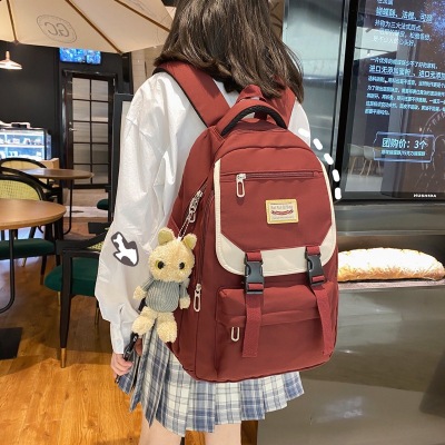 Large Capacity Lightweight Backpack 2021 New Korean Style Simple High School Junior High School Student Schoolbag Ins Travel Backpack