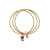 Elegant Three Silk Purple Fox Bell Bracelet Female Plated 18K Jin Han Version No Color Fading Thin Bracelet Bracelet