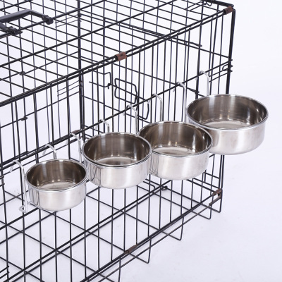 Stainless Steel Pet Tableware Pet Supplies for Household Pet Bowl Dog Bowl Kitten round Basin Trough