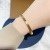 Brushed Open Heart-Shaped Lettering Ring Bracelet Female No Color Fading Imitation Gold Forefinger Ring Digital Bracelet Bracelet