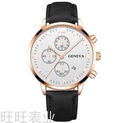 Foreign Trade Hot-Selling New Arrival Business Watch Men's Casual Geneva Quartz Watch Men's Calendar Belt Watch