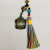 Tibet Yongci Blue Tassel Style God Beast Turn Gossip Car Hanging Keychain Vintage Weave Ethnic Ornaments