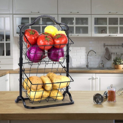 Floor-Standing Iron Art Fruit Storage Display Stand