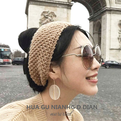 Hair Band Female Online Influencer Korean Cover Gray Hair Headwear Wide-Brimmed Fashion Headscarf Closed Toe Headband out Headband Hair Tie Headband