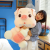 Online Influencer Cute Milk Bottle Pig-Shaped Throw Pillow Doll Plush Toys Big Ragdoll Doll Girl Children's Birthday Gifts