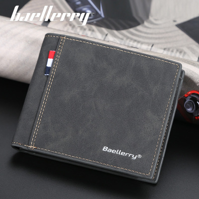 Wallet Men's Short Korean Style Youth Thin Multi Card Slots Wallet Horizontal Simple Wallet Wholesale