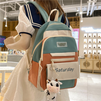 Korean Ins Girl Backpack Ulzzang Japanese Harajuku High School Student Schoolbag Female Large-Capacity Backpack