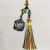 Tibet Yongci Blue Tassel Style God Beast Turn Gossip Car Hanging Keychain Vintage Weave Ethnic Ornaments
