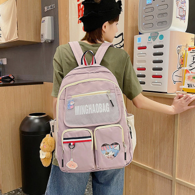 Korean Style Ins Style Student Schoolbag Female Harajuku Ulzzang Large-Capacity Backpack High School Junior School Backpack