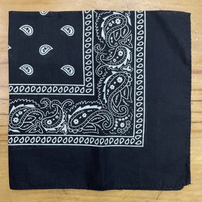 Pure Cotton Black Cashew Scarf Amoeba Outdoor Handkerchief Handkerchief Sports Sweat-Absorbent Square Scarf 55cm