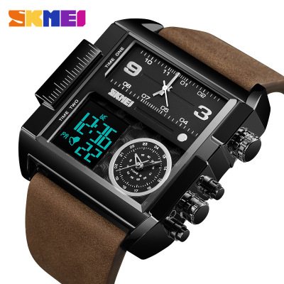 Skmei Southeast Asia Hot Sale Square Dial Men's Business Electronic Watch Multi-Function Belt Waterproof Sports Men's Watch