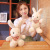 New Eight-Inch Scarf Rabbit Plush Toy Doll Prize Claw Doll Doll Cute Bunny Children Sleep Companion Pillow