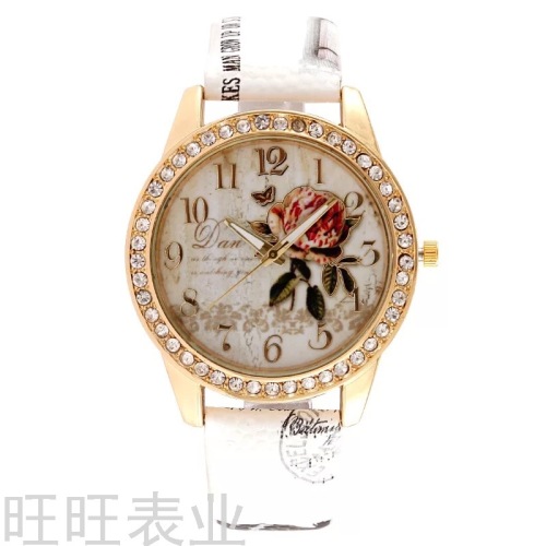 foreign trade hot sale fashion flower rose women‘s watch women‘s watch belt quartz watch manufacturer spot wholesale