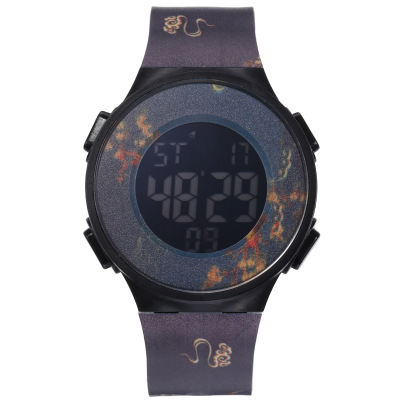 National Trendy Style Panda Male Student Trendy Waterproof Drop-Resistant High School Youth Junior High School Sports Multi-Functional Electronic Watch