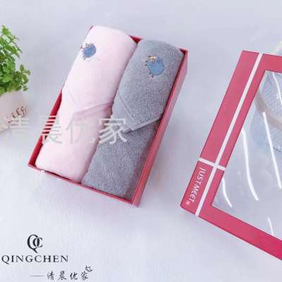 Early Morning Youjia Little Hedgehog Super Soft Water Absorbent Wipe Face Home Fashion Classic Adult High-End 100% Cotton Towel Gift Box