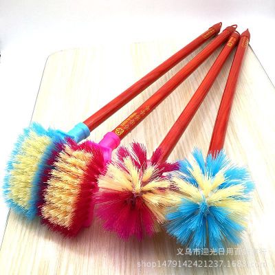 Round Head Square Head Wooden Handle Toilet Brush Toilet Cleaning Brush 2 Yuan Shop Stall Supermarket Household Daily Necessities Wholesale