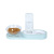 Pet Double Automatic Pet Feeder Cat Automatic Storage Imitation Wet Water Bowl Dog Food Bowl Cat Water Fountain Cat Basin Dog Bowl