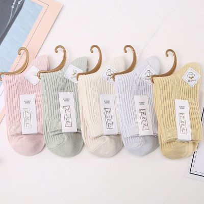 Socks Women's Double Needle Long Mid-Thick Autumn and Winter Cotton Women's Socks in Stock Wholesale Jiang Supermarket Stall Cotton Socks Women