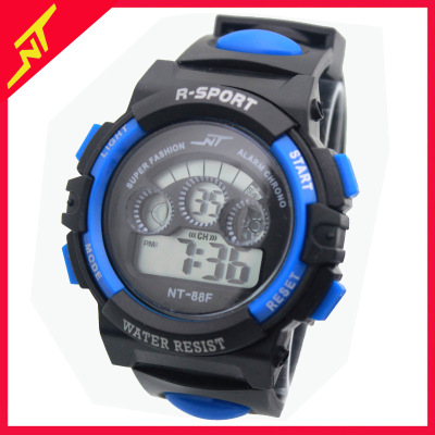 Student Watch Electronic Watch Men's Boys and Girls Multi-Functional Colorful Light Luminous Watrproof Watch Net Red Watch