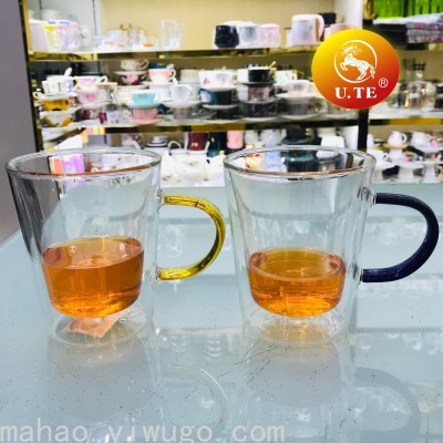 Heat Insulation Double Layer Glass Cup
