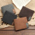 Men's Wallet Horizontal Vintage PU Leather Wallet Korean Style Thin Fashion Leather Patchwork Wallet in Stock Wholesale