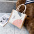 Fashion Personalized Patterns Canvas Bag Women's Bag Portable Lunch Bag Office Worker Handbag Cute Hand Carrying Lunch Box Bag