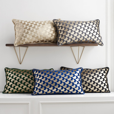 Velvet Bronzing Tile Throw Pillow Cover Amazon Hot Home Soft Decoration Sofa Back Cushion Sets Pillow Custom