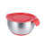 Stainless Steel Silicone Egg Pots Non-Slip Band Handle Salad Bowl with Scale Splash-Proof Salad Bowl Salad Bowl Wholesale