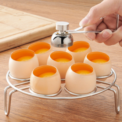 Amazon Stainless Steel 304 Glutinous Rice Egg Egg Opener Steamed Egg Stand Multi-Purpose Kitchen Tools Household Egg Shell Egg Opener