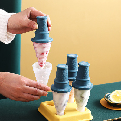 Ice-Cream Mold Children's Homemade Household Popsicle Making Ice Sucker Frozen Ice Cream Ice Cube Creative Handle Cone