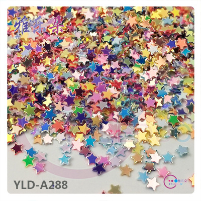 3mm Five-Pointed Star PVC Paillette Christmas Phone Case Clothing Manicure DIY Epoxy Accessories Crystal Mud Filler